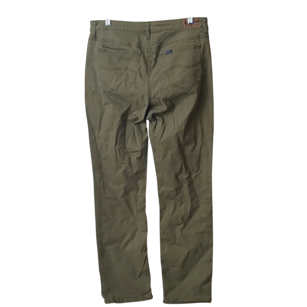 Lee Regular Fit Green Straight Leg Jeans Size 12